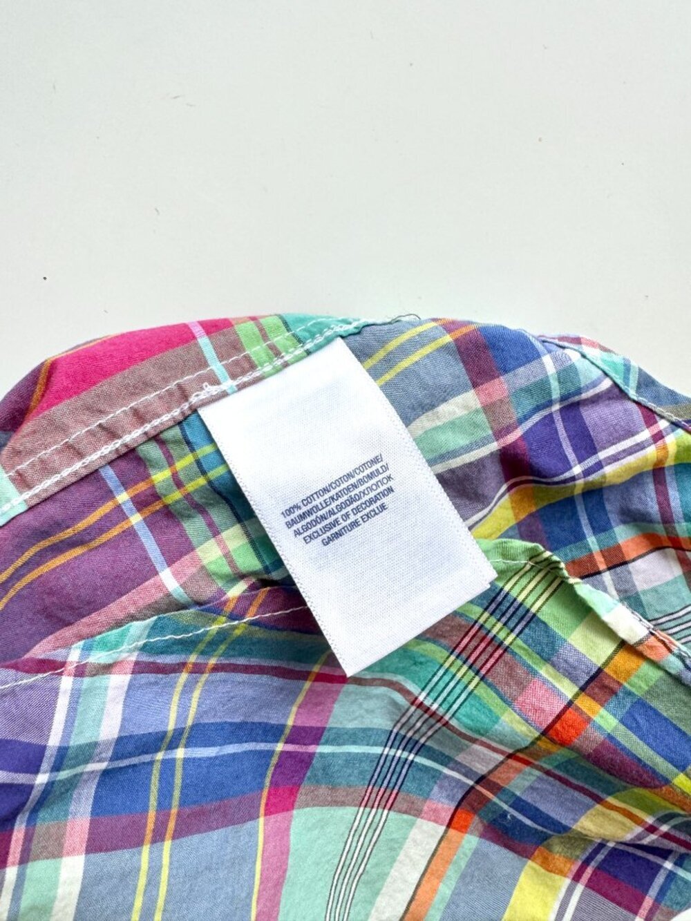 Boys' RALPH LAUREN Madras Plaid Cotton Poplin Button Up Shirt, Size 4 - Picture 5 of 8